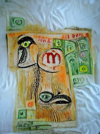 Money Makes Money: Art Brut Ink Painting