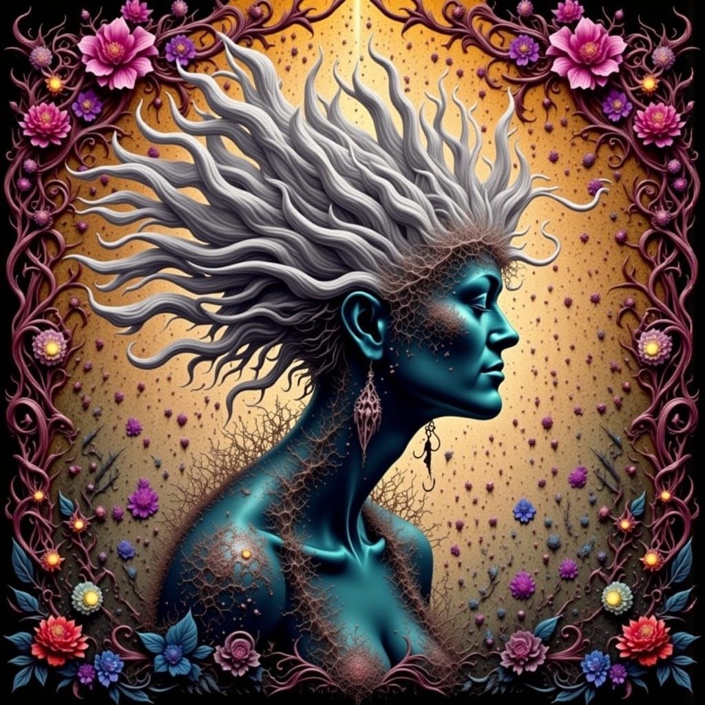 Ethereal Wisp Creature in Dark Space