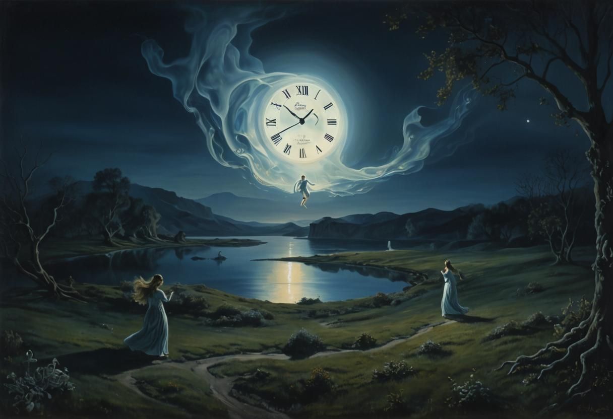 Samodivi Dance: Surreal Oil Painting in Dreamlike Style