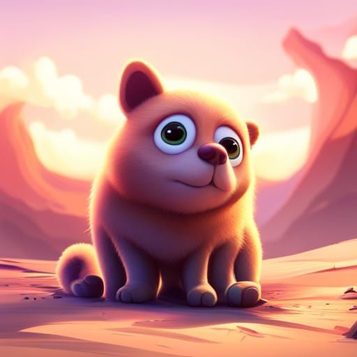 Cute Animal in 3D Style