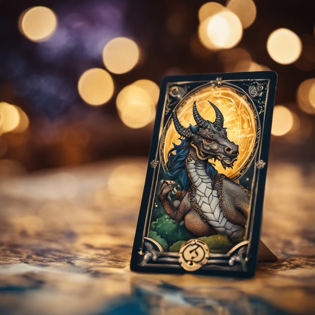 Zodiac Sign Taurus Dragon Tarot Card