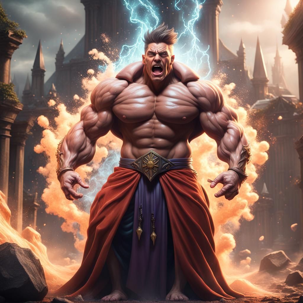 Wizard's Growth Spell Gone Wrong: Hulking Transformation