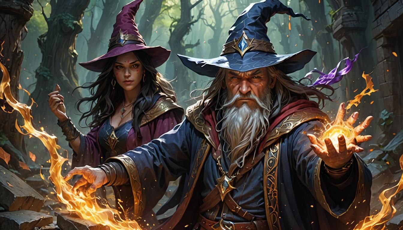 Hyperrealistic Wizards, Warlocks, and Sorcerers Concept Art
