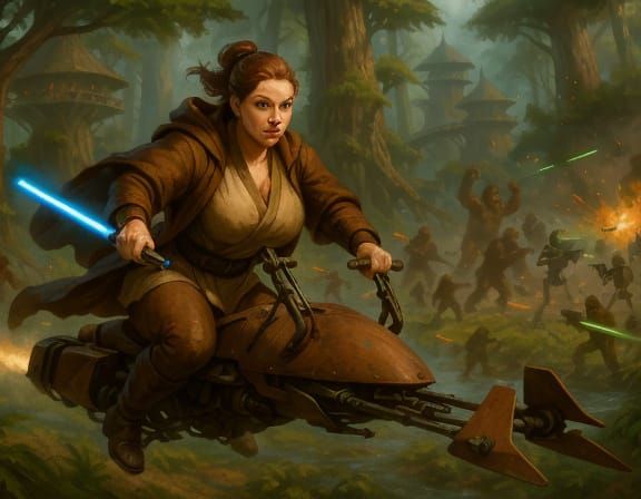 Jedi Knight Speeder Bike Chase on Kashyyyk