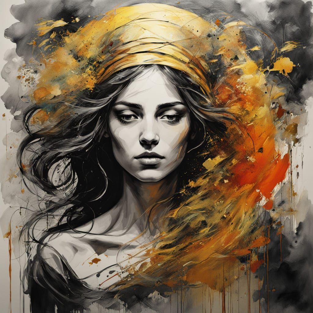 Majestic Abstract Art Capturing the Essence of Power and Ele...