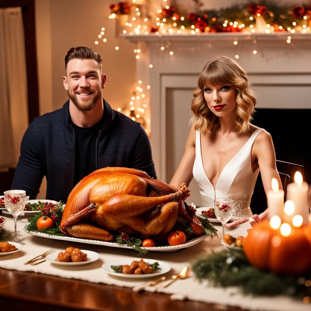 Travis Kelce and Taylor Swift Thanksgiving Celebration