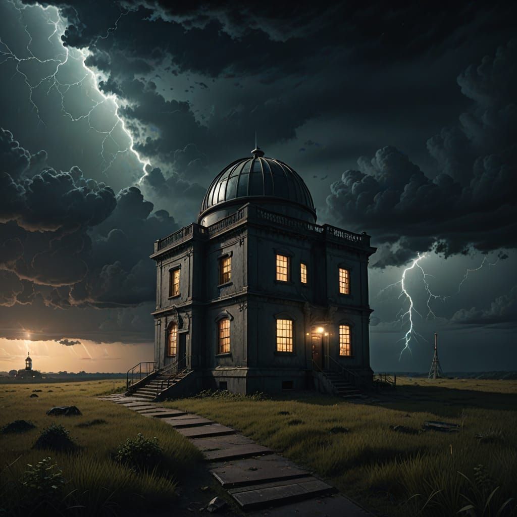 Stormy Night at Abandoned Observatory
