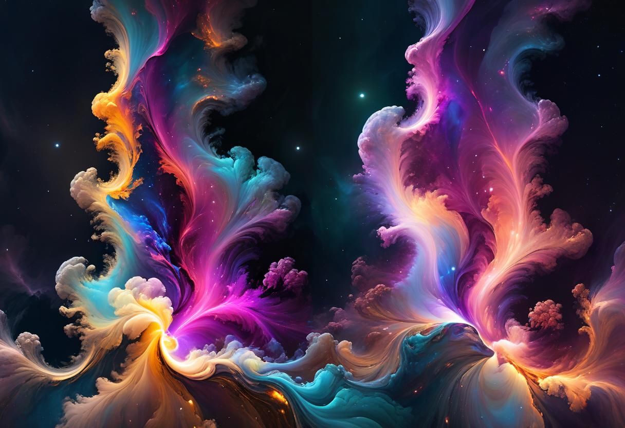 Colorful Skies of Parallel Universes in Composite Photo