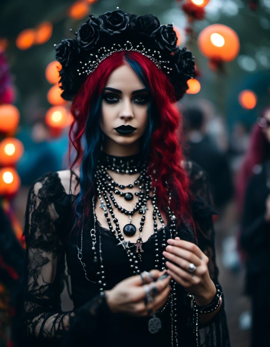 redhead goth girl