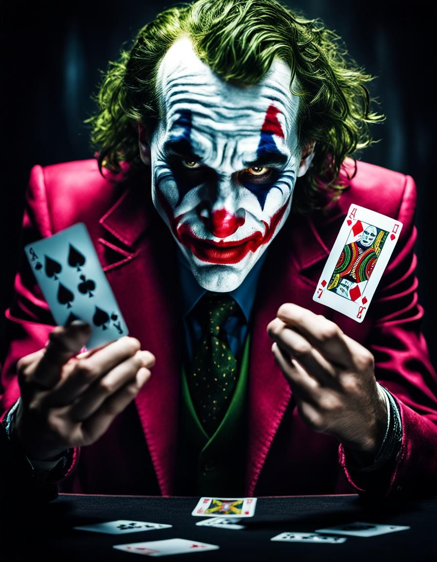 Joker with playing cards