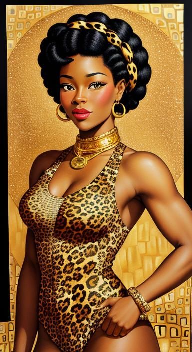 Leopard Athlete in Pop Art Style