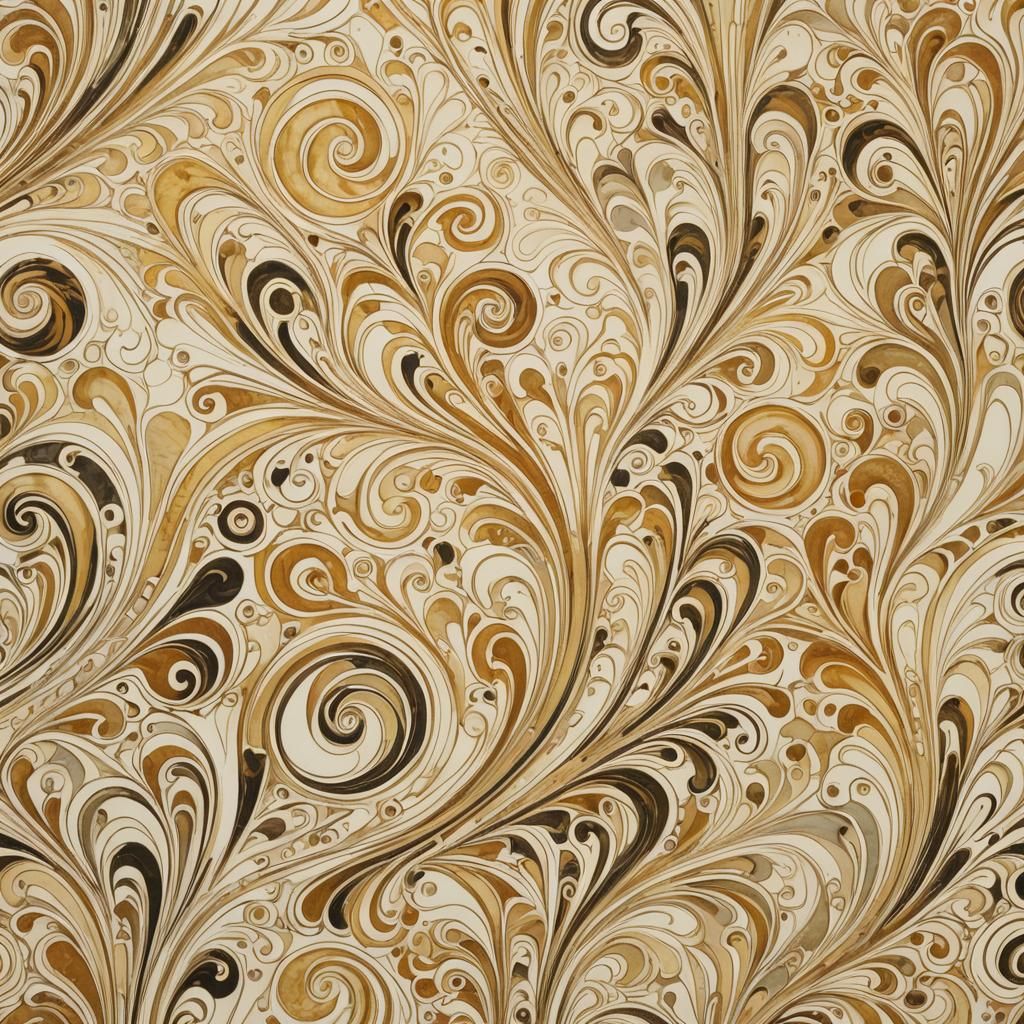 Art deco marbled paper.