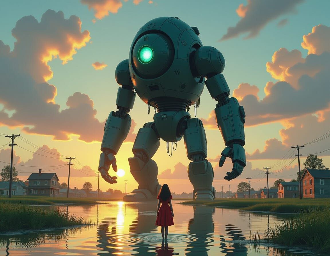 Alien Berserker Lurks in Chaotic Swamp