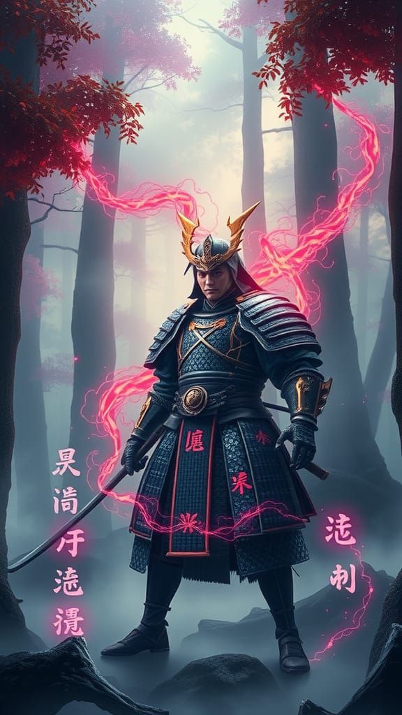 Mystical Samurai Horse Spirit in Fantasy Art Style