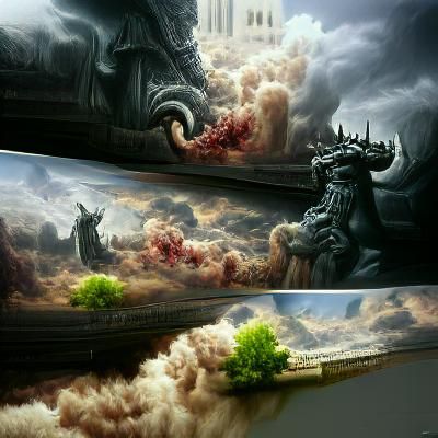 Death vs God: Detailed Matte Painting