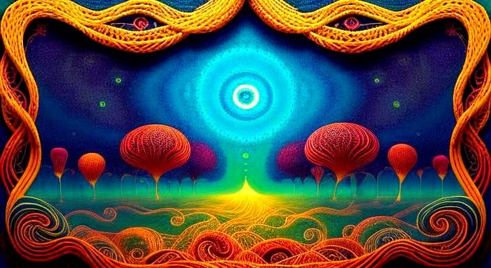 Surreal Macrame Art in Vivid Colors