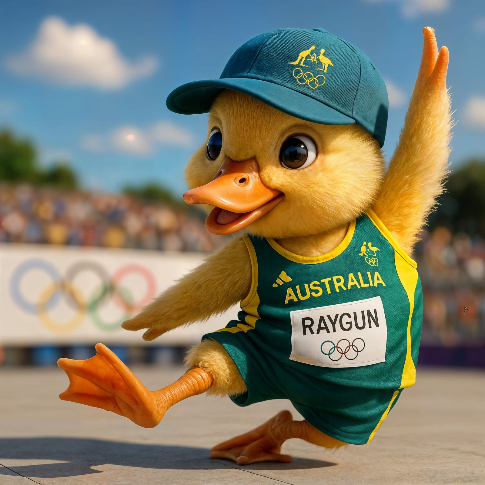 CGI Duckling Breakdancer at the Olympics