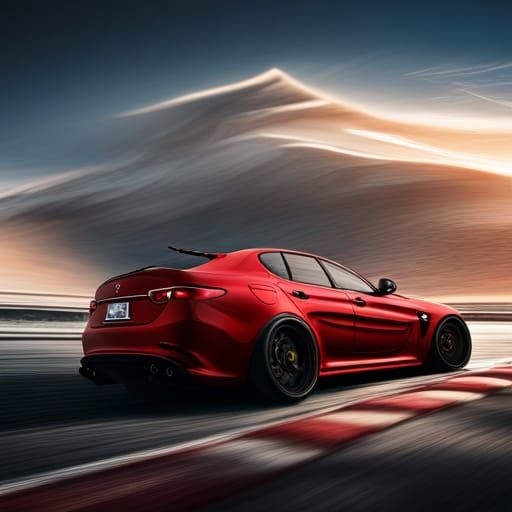 Alfa Romeo Giulia Quadrifoglio Rosso: Detailed Matte Paintin...