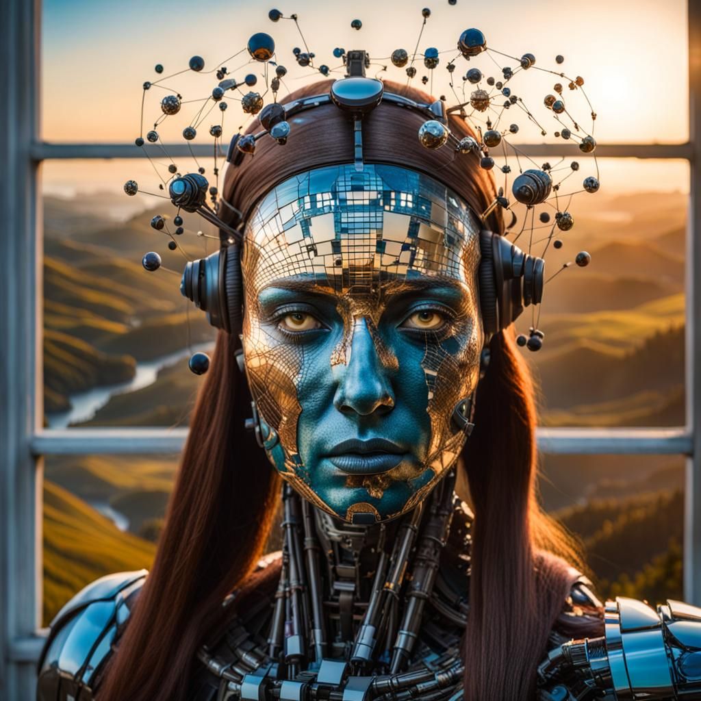 AI and Digital Art Merge in Hyperrealistic Photo