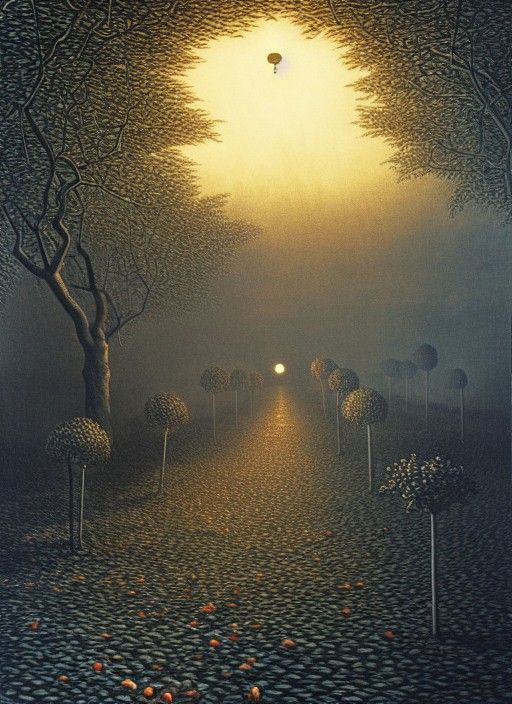 Surreal Ghost Fruit Trees Lead to Safe Haven