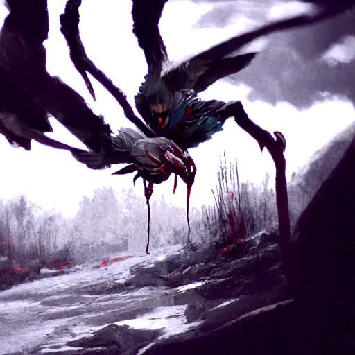 Sinister Bird Abduction Fantasy Art