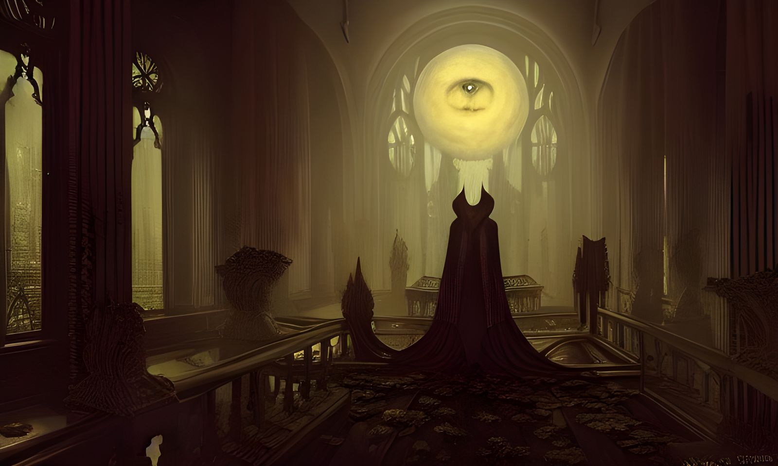 Elaborate Vampire Masquerade in Photorealistic Style