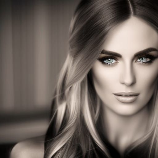 Rita Hayworth: Cinematic Saloon Portrait in HDR