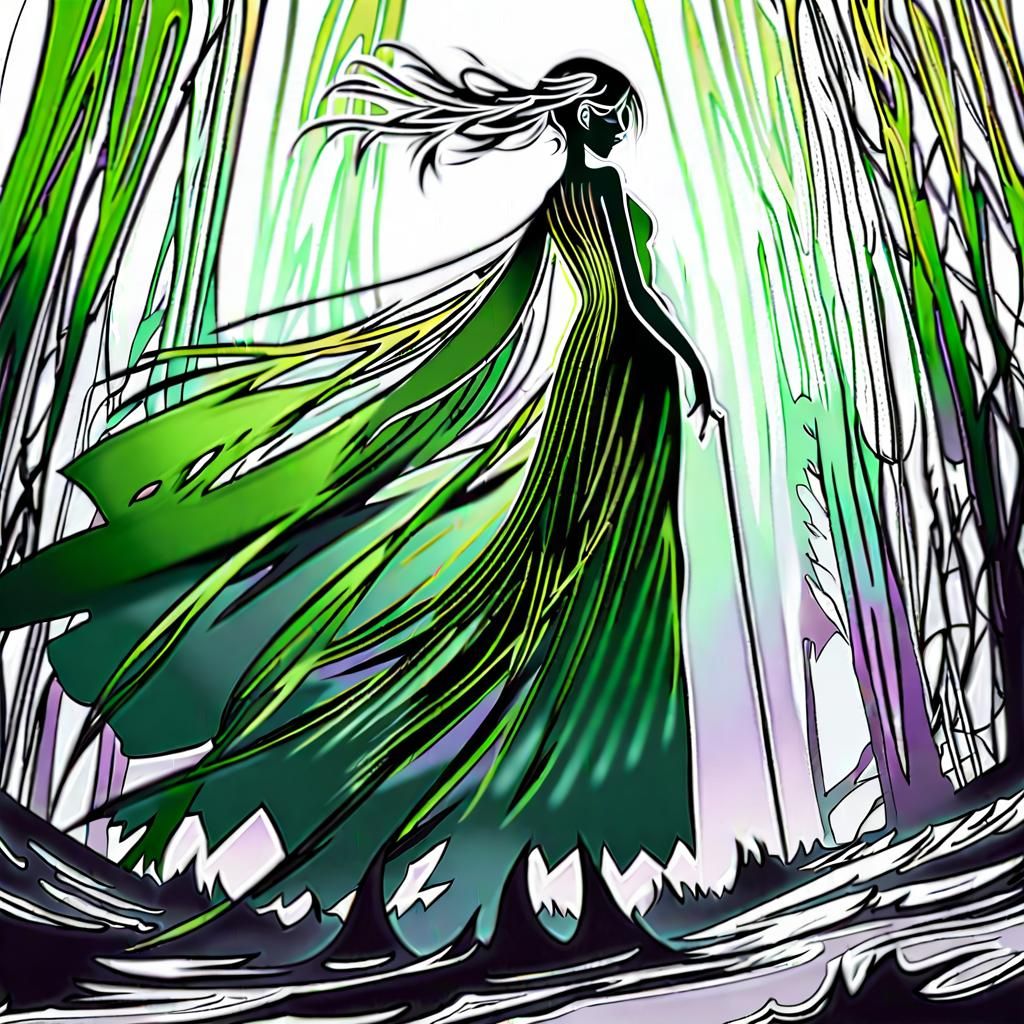 Gossamer Dress as Flower in Storybook Style