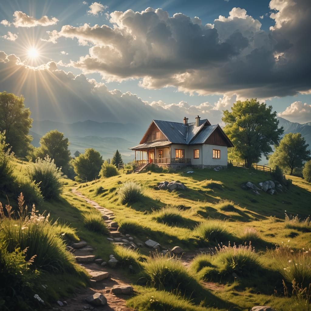 Remote House Bathed in Divine Sunshine