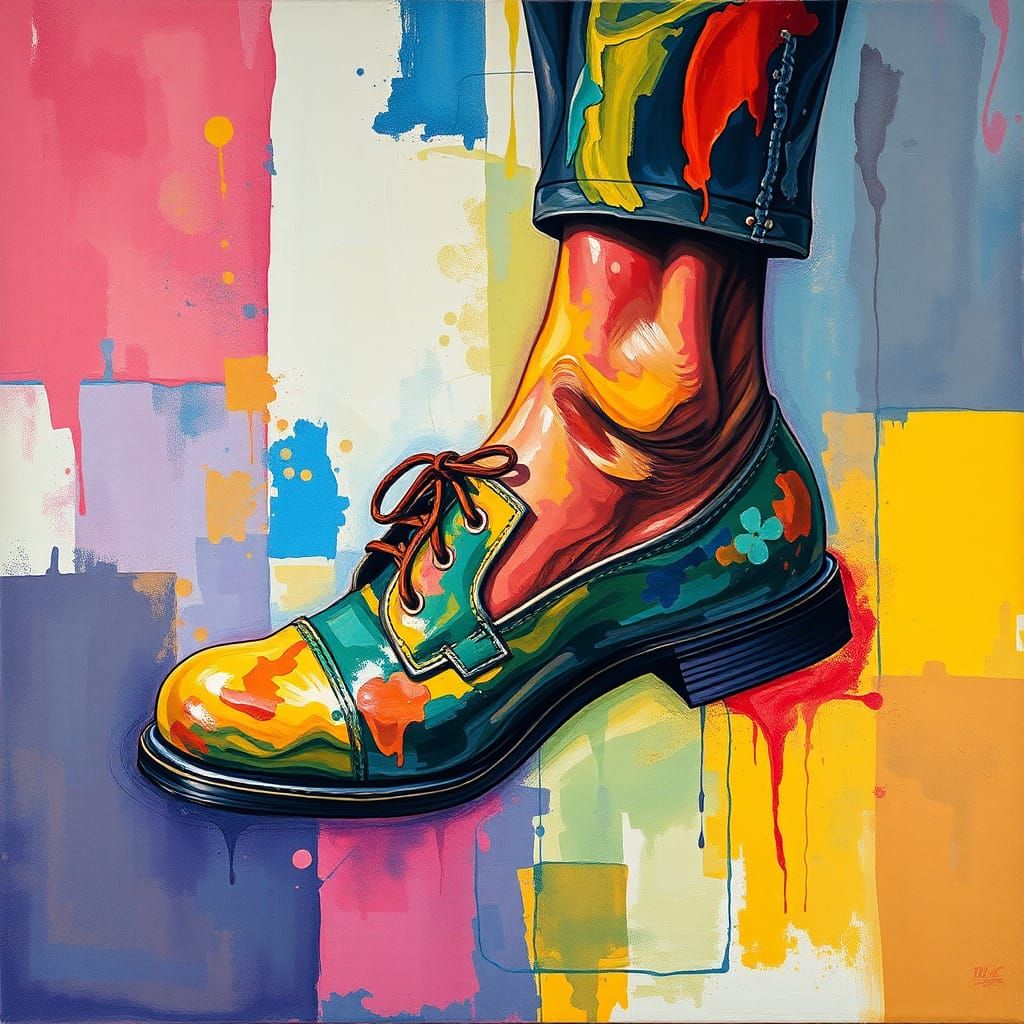 Surreal Shoeing Illusions in Gouache and Watercolor