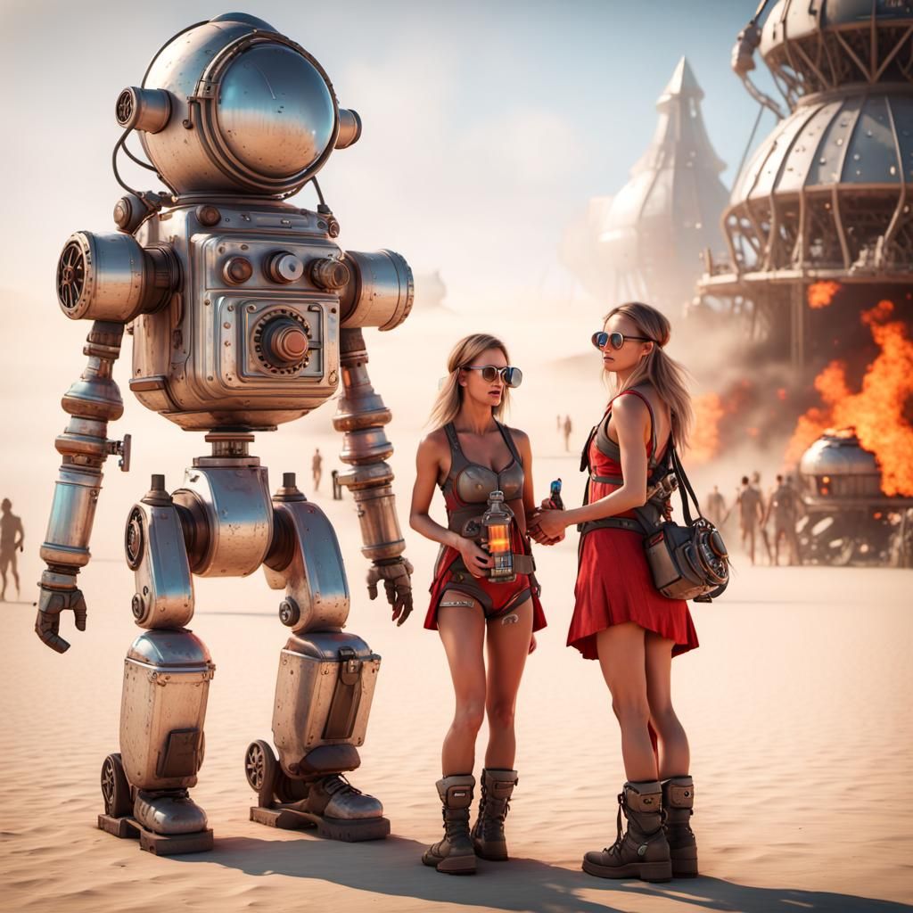 Burning Man Festival: Sci-Fi Munchkins in Polychromatic Art