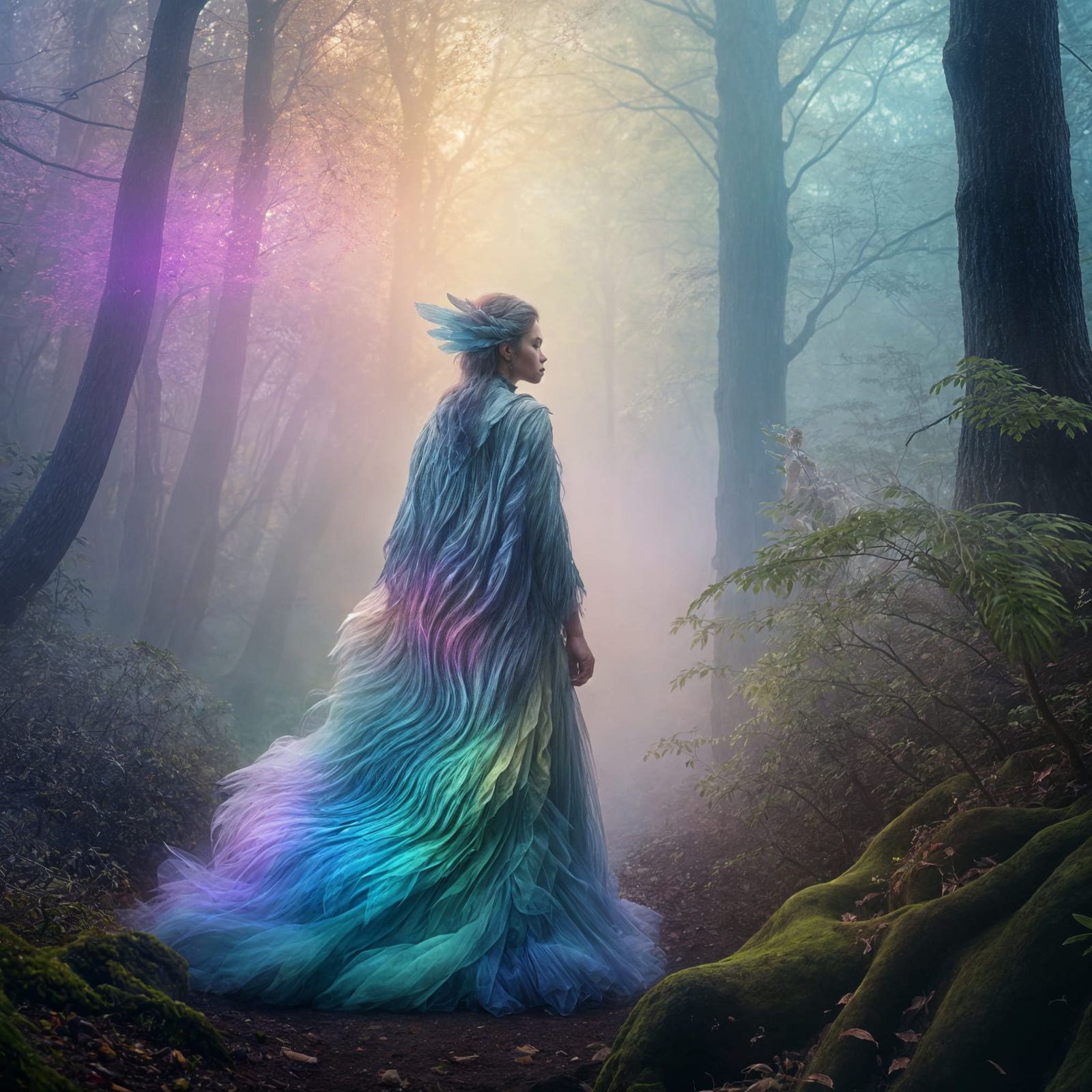 Magical Shapeshifter in Dawn Light