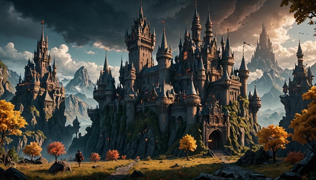 Menacing Villain in Detailed Matte Painting