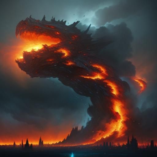 Inferno City: A Boris Vallejo-Style Fantasy