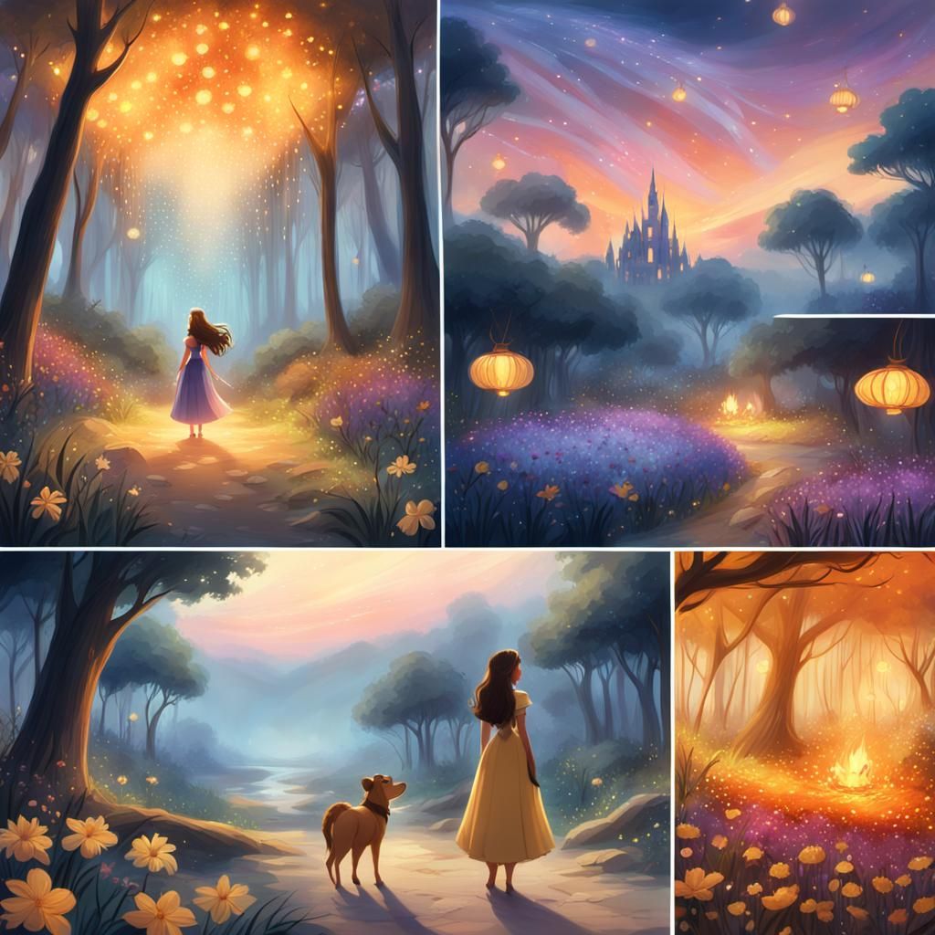 Enchanting Disney Princess in Mystical Forest