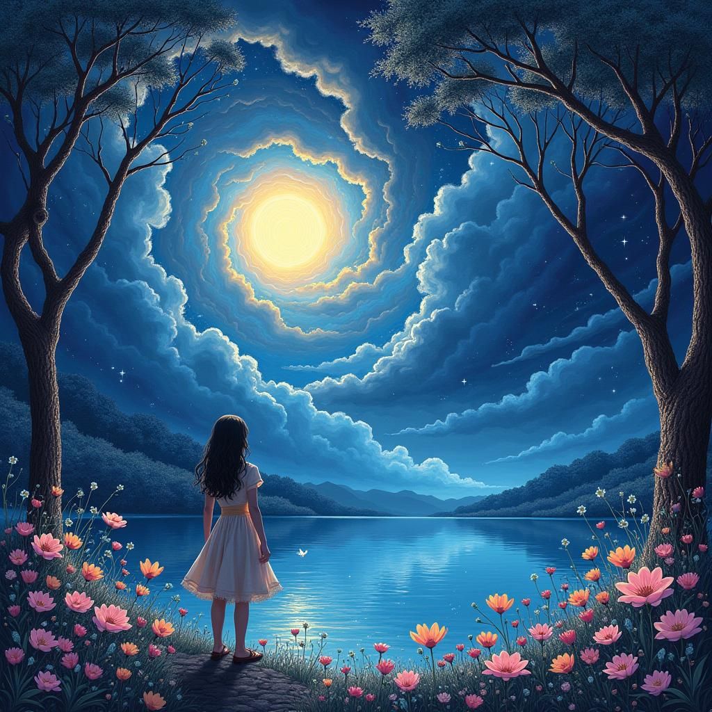 Dreamlike Resin Art Illustration