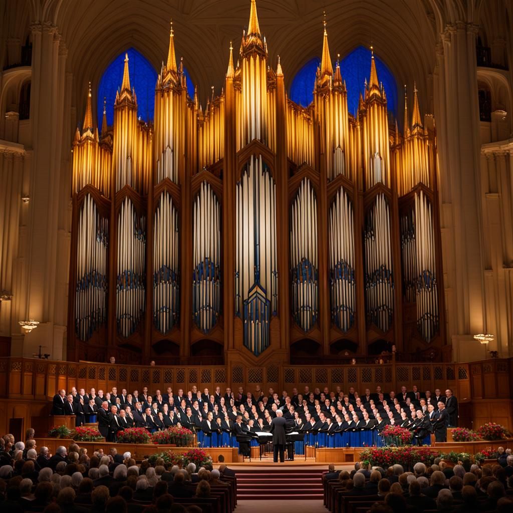 Mormon Tabernacle Choir Performance on Temple Square