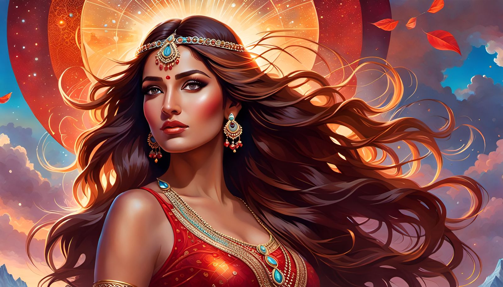 Indian Woman in Ethereal Fantasy Style