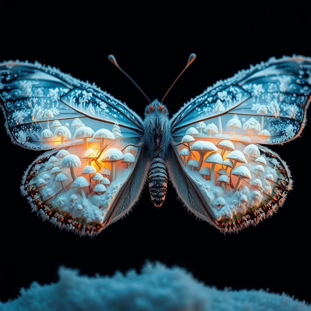 Magical Butterfly Macro Photography with Winter World Inside...
