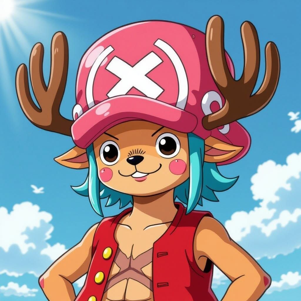 Tony Tony Chopper Anime Illustration in Vibrant Style