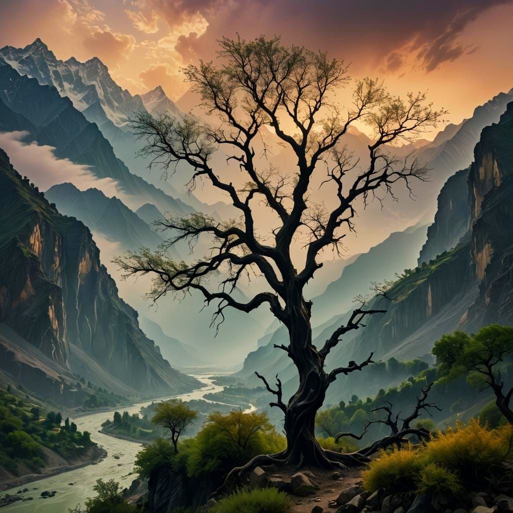 Hunza Valley: Pastel Colors and High Mountain Detail