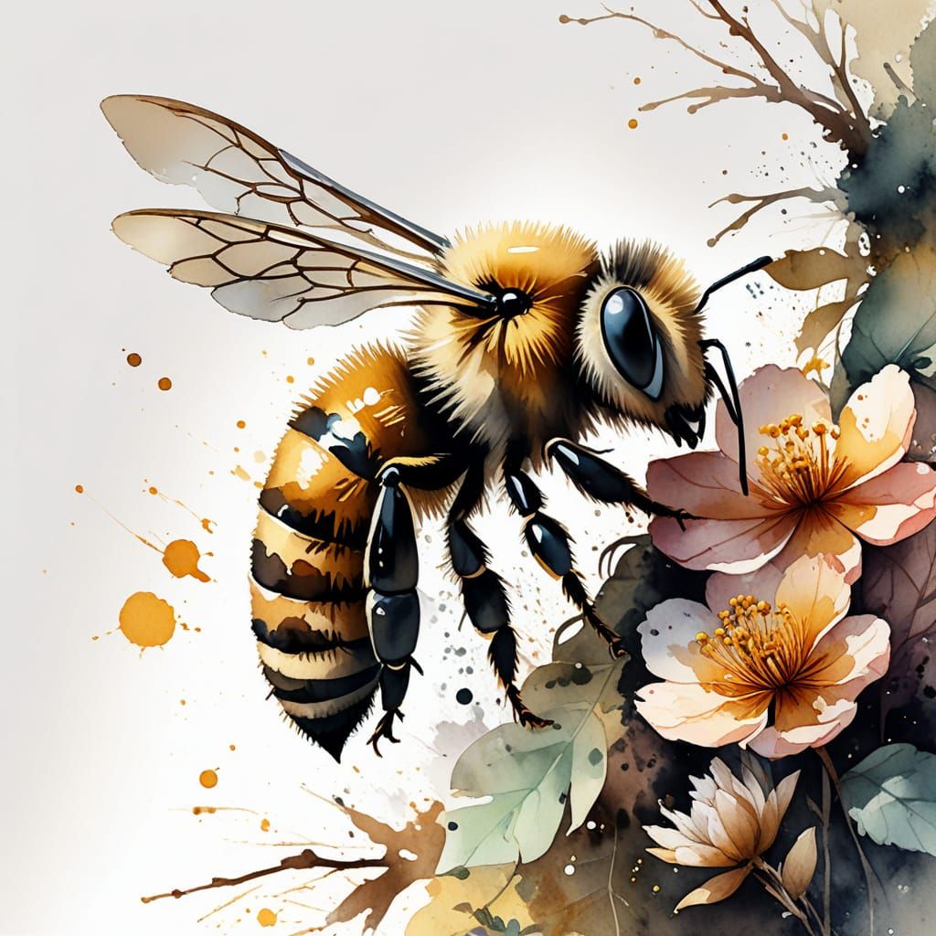 breathtaking honey bee cover art Artwork, perfect 8 k by, Jon Foster, Carne Griffiths,...