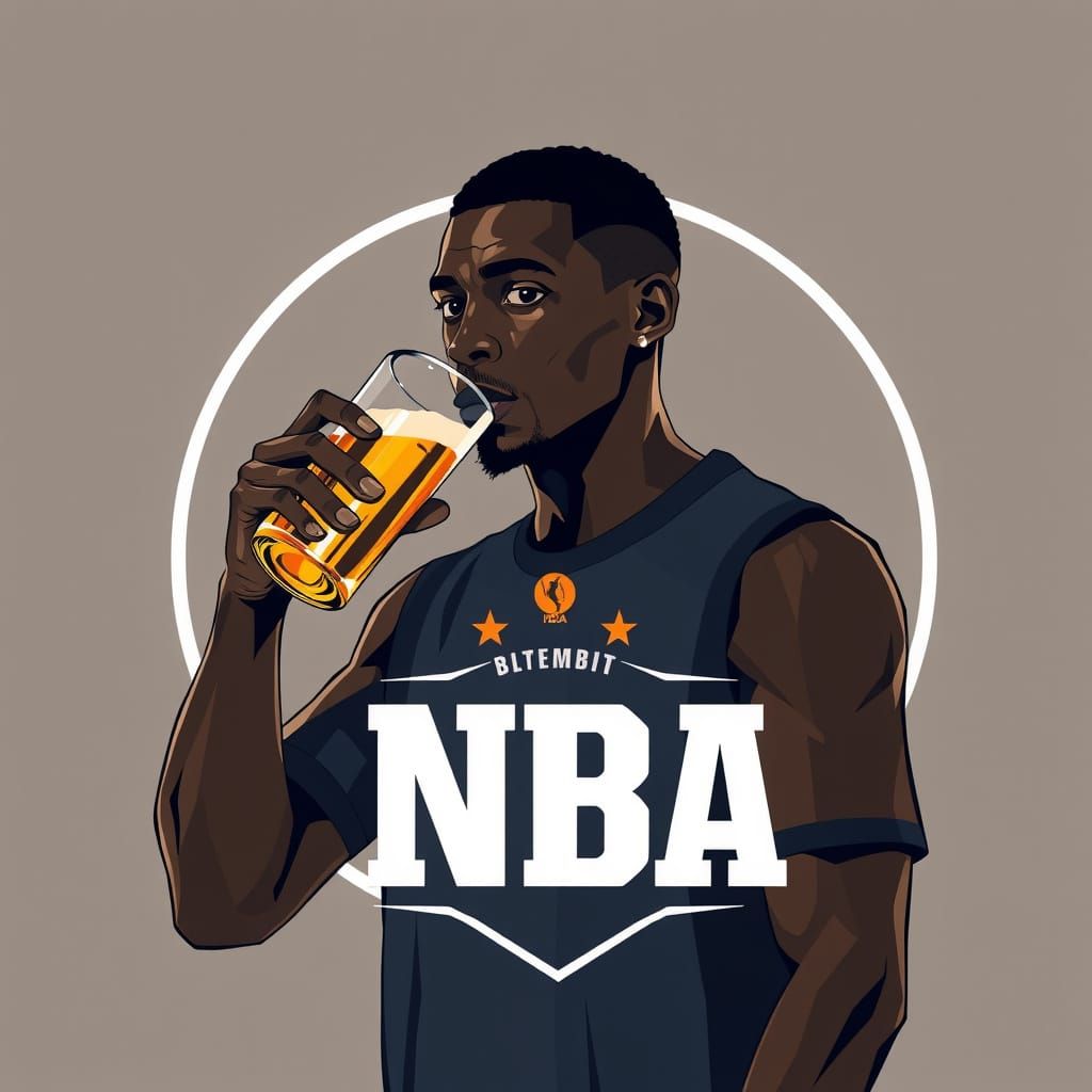 Modern NBA Logo Design in Elegant Shield with Futuristic Typ...