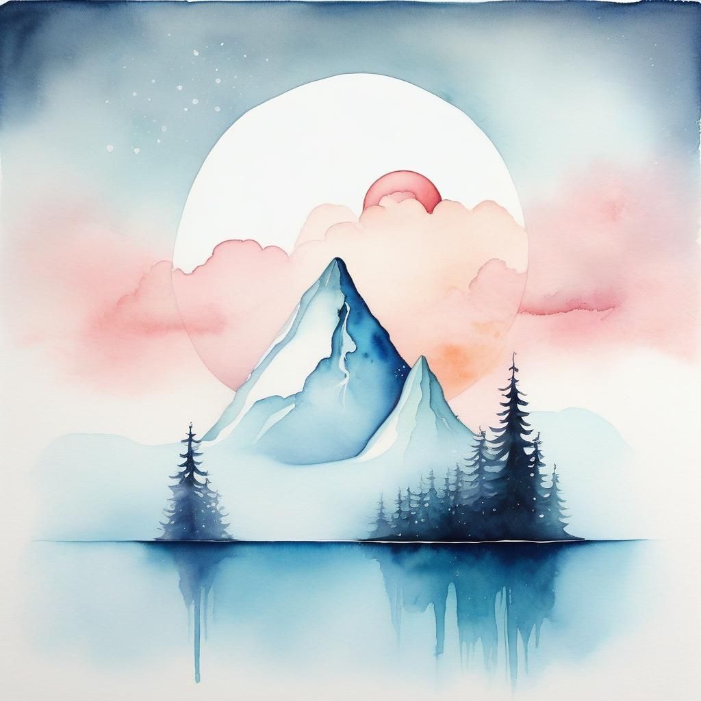 Surreal Landscape in Minimalist Style