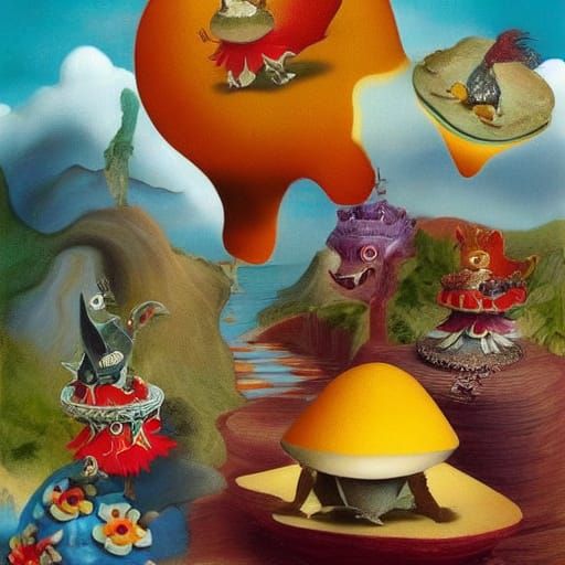 Paper Hedgehog World Inspired by Surrealism and Realism