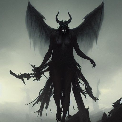 Sinister Demon of Mist in Hyperdetailed 8k