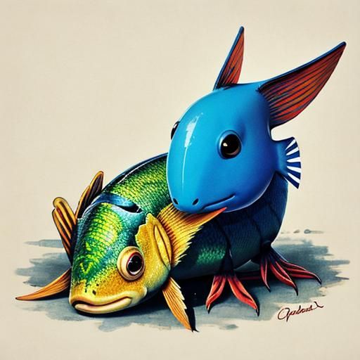 Colorful Fish Generated by AI