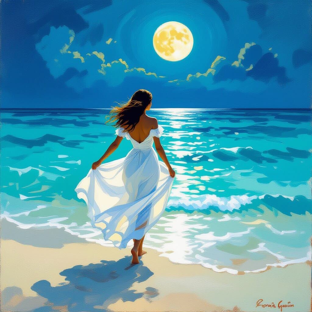 Woman Swept into Ocean Under Tahitian Moon