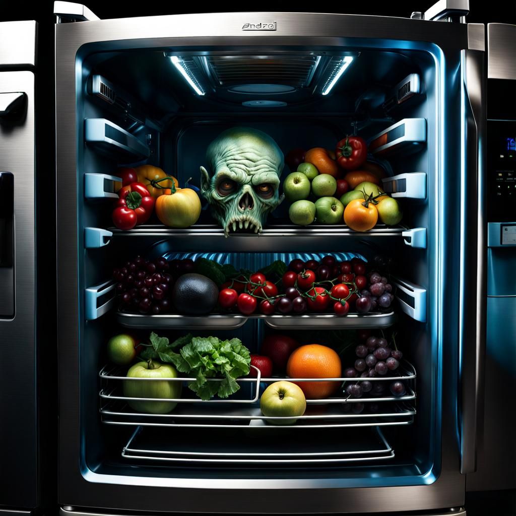 Refrigerator Zombie Monster in Fantasycore Style