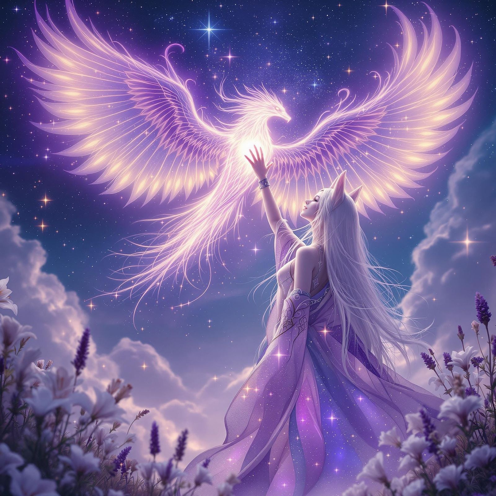 Wolfie and Violet Flame Phoenix (error)